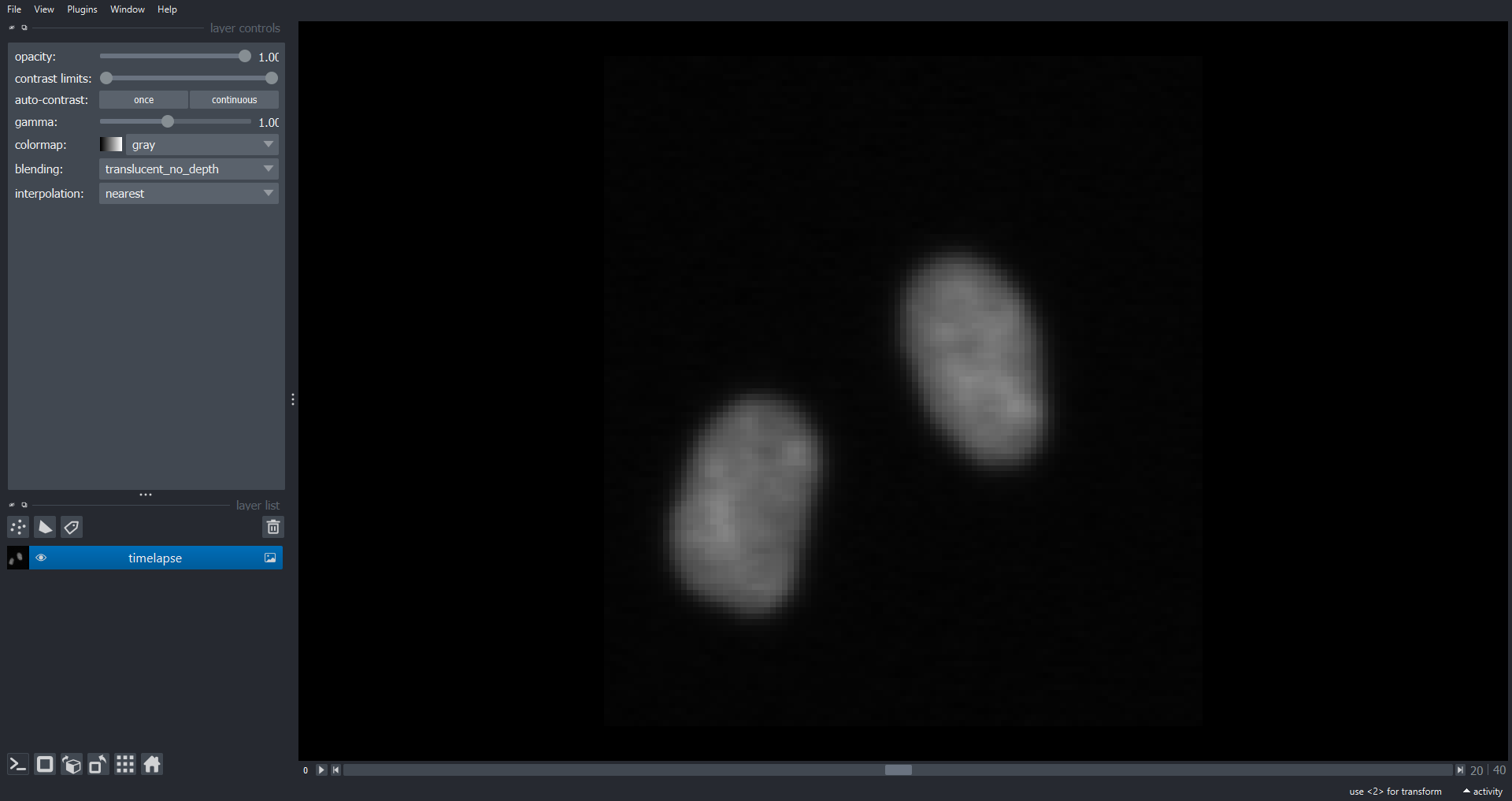 cell timelapse napari ss